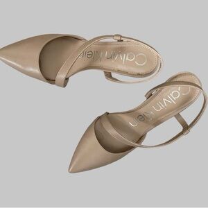 Calvin Klein Taupe Pointed Heels